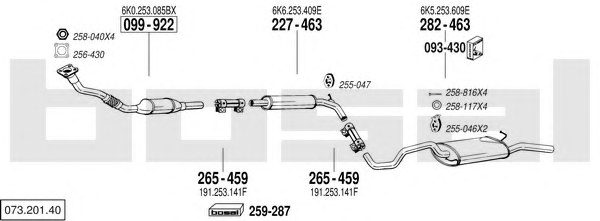 BOSAL 073.201.40 Exhaust System